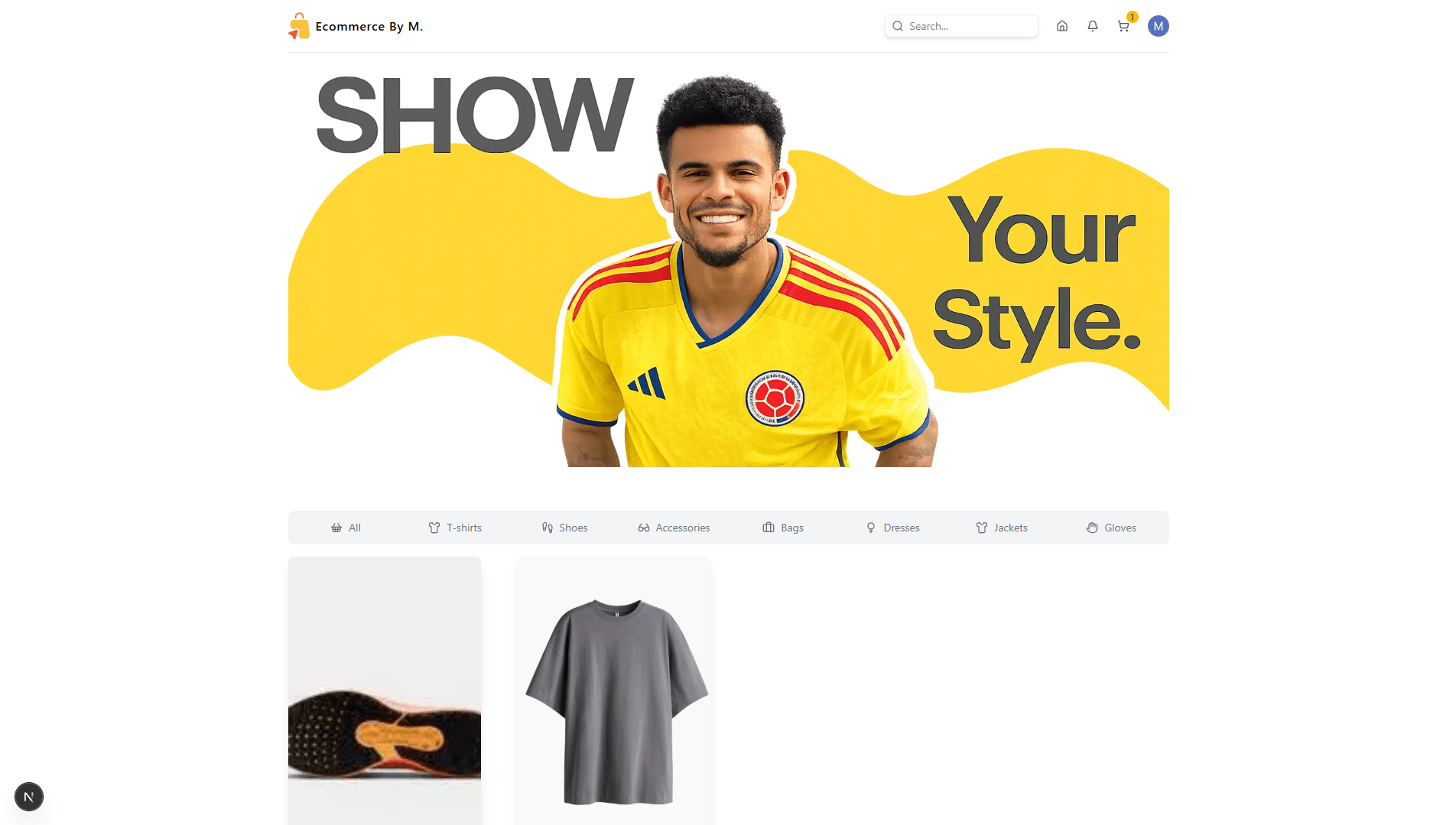 Captura de pantalla de Plataforma e-commerce
